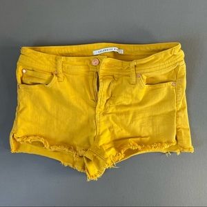 Yellow Jean Shorts